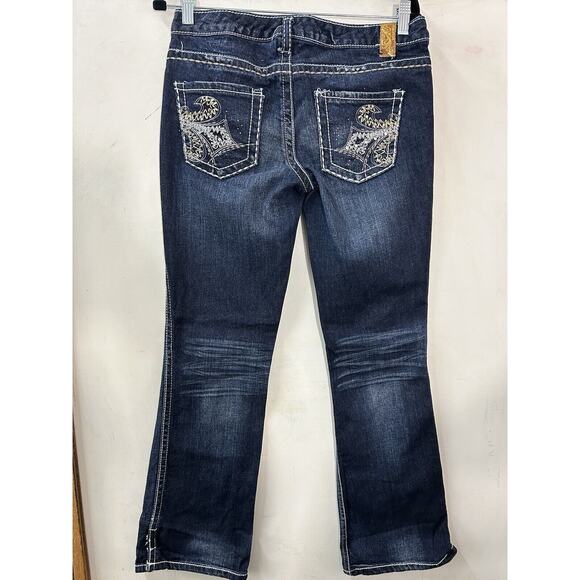 Maurices Jeans‎ Straight Leg Mid Rise Stretch Women's Size 5/6 Thick Stitch - Picture 10 of 15
